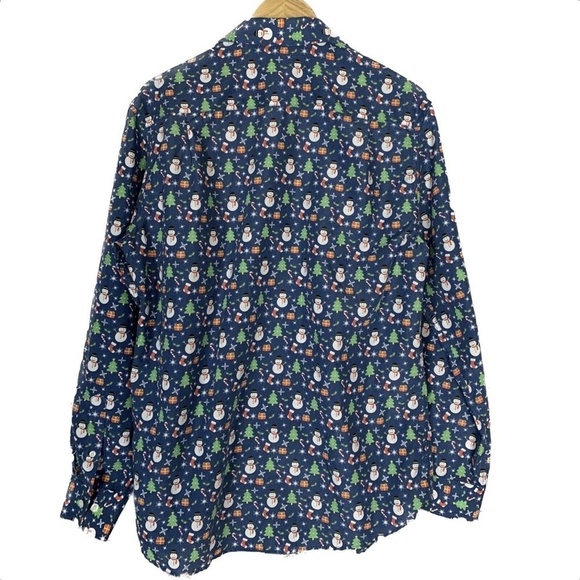 Simon Banks Men's Christmas Button Down Shirt - Picture 4 of 13